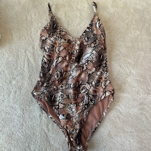 Melissa Odabash Snake Print Swimsuit One Piece‎ Women's Size 8 NWOT